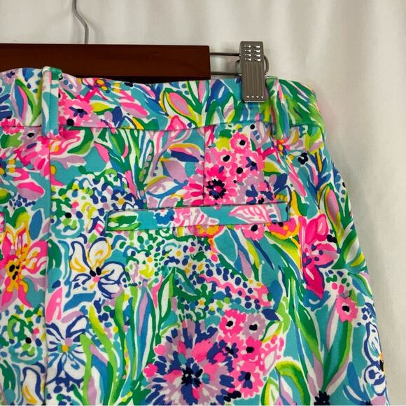 Lilly Pulitzer | Bright Colorful Floral Print Pants Stretchy Rayon Blend 6 - Picture 6 of 9